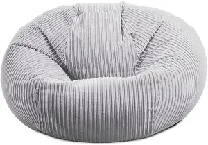 rucomfy Jumbo Cord Goliath Beanbag - Platinum