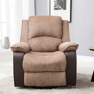 Postana Dual Motor Electric Rise Recliner Jumbo Cord Fabric Armchair Electric Lift Riser Chair (Brown)