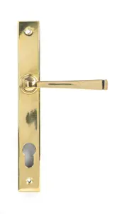 From The Anvil Aged Brass Avon Slimline Lever Espag. Lock Set