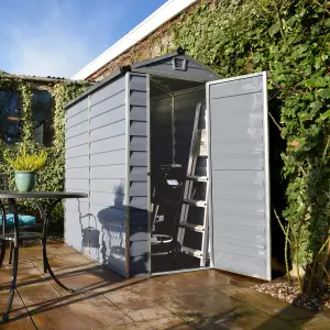 Palram - Canopia Skylight 6x4 ft Apex Dark grey Plastic Shed with floor