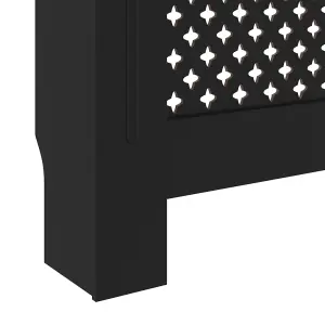 Berkfield MDF Radiator Cover Black 78 cm