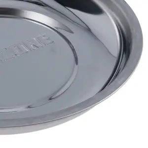 Magnetic Parts Tray Dish Storage Holder Circular Round Stainless Steel 6"