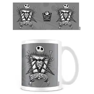 Nightmare Before Christmas Misfit Love Mug White/Grey (One Size)