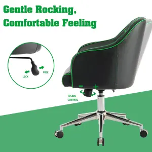 Costway Gaming Accent Chair Ergonomic Desk Chair Home Office Chair Adjustable Height