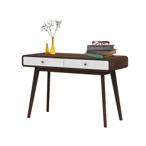 Justine Writing Desk Walnut/White