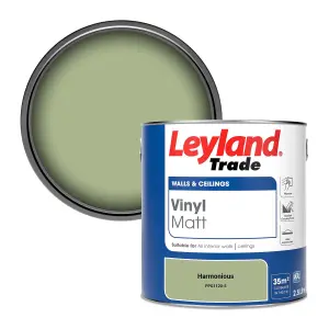 Leyland Trade Vinyl Matt Walls & Ceilings Emulsion Paint Harmonious (PPG1120-5) 2.5L