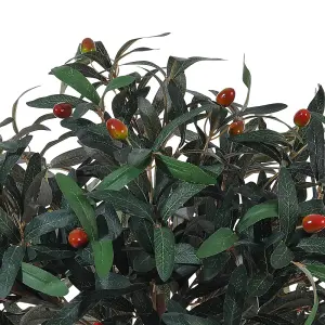 Artificial Plant Fake Olive Tree Home Decorative in Black Plastic Pot H120 cm