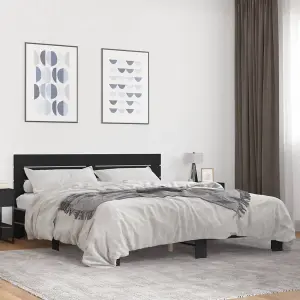 Berkfield Bed Frame without Mattress Black 180x200 cm Super King