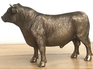 Bull figurine from the Leonardo Reflections Bronzed range, gift boxed.