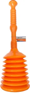 KROBAHN ORANGE LARGE DRAIN PLUNGER 160MM KB-DPPL0160