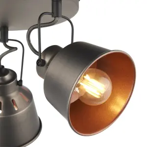 Bellecombe Matt Copper effect 3 Light Spotlight