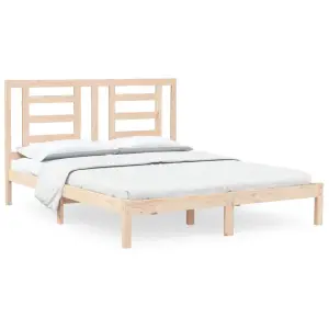 Berkfield Bed Frame Solid Wood Pine 160x200 cm