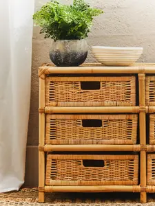 Interiors by Premier Spacious Rattan Six Drawers Chest, Sustainable Chest Of Drawers, Strong And Sturdy Rattan Storage Space