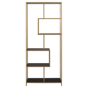 Romilda Bookcase Black/Gold