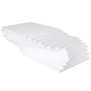 60 x White Rigid Polystyrene Foam Sheets 1000x500x25mm Thick EPS70 SDN Slab Insulation Boards