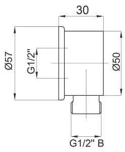 Herz-Unitas PURE Wall Shower Connector