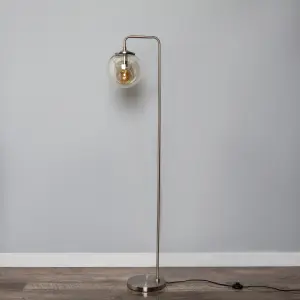 Inlight Agile Satin Nickel effect LED Floor lamp