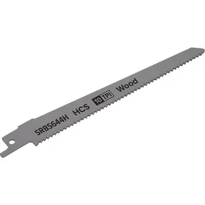 5-Pack 150mm HCS Reciprocating Saw Blades with 10 TPI for Wood Cutting