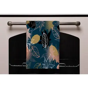 Cotton Floral Waffle Tea Towel Kitchen Towel (Set of 3)