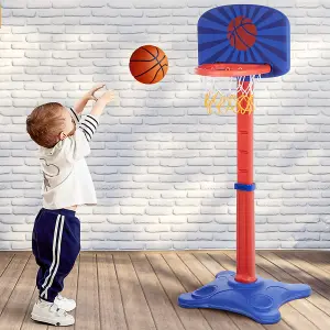 120-160cm Adjustable Kids Basketball Hoop with Basketball and Ball Pump