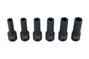 Laser Tools 8940 Deep Impact External Torx E-Socket Set 3/4"D 6pc