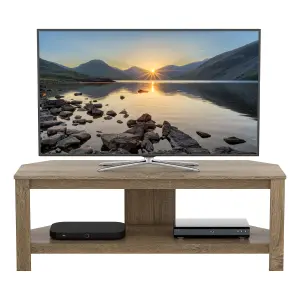 AVF Calibre 1.15m TV Stand, for TVs up to 55" - Rustic Sawn Oak