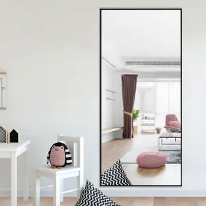 Optim Noir Large Rectangular Mirror Black - 180x80cm