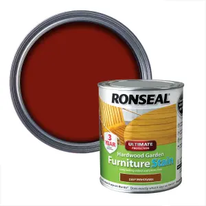 Ronseal Hardwood Deep mahogany Furniture Wood stain, 750ml