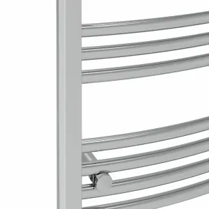 Right Radiators 600x600 mm Curved Heated Towel Rail Radiator Bathroom Ladder Warmer Chrome