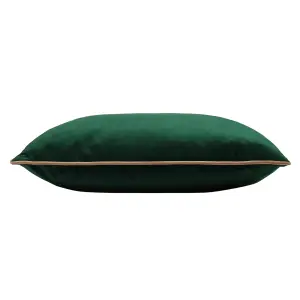 Paoletti Meridian Velvet Piped Polyester Filled Cushion