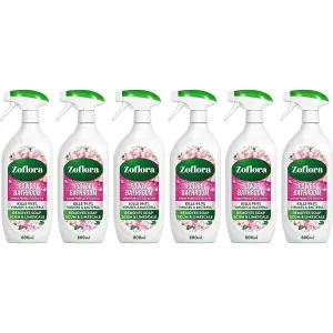 Zoflora Power Bathroom Spray Sweet Freesia & Jasmine 800ml Pack of 6