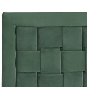 Velvet EU King Size Bed Green LIMOUX