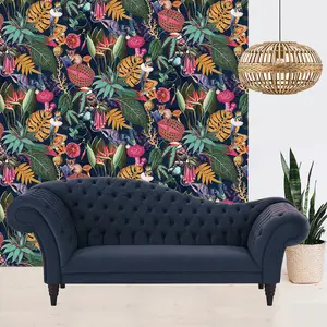 World of Wallpaper Wonderland Wallpaper Navy (50270-BUR)