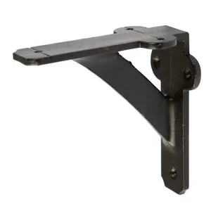 Hammer & Tongs Iron Shelf Bracket - D100mm - Black - Pack of 4