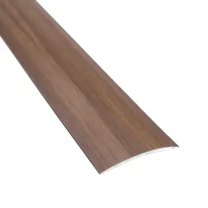 Self-adhesive wood effect aluminium door floor bar edge trim threshold  930mm x 40mm a13 chile nut