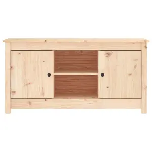 Berkfield TV Cabinet 103x36.5x52 cm Solid Wood Pine