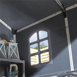 8 x 6 Double Door Apex Plastic Shed (Dark Grey)