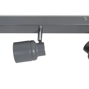 ValueLights Benton Grey 3 Way Bathroom Ceiling Bar Spotlight