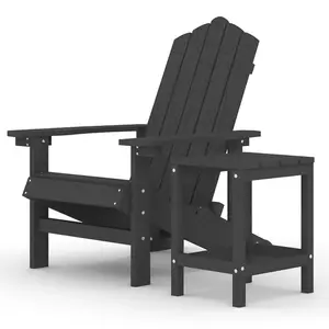 Berkfield Garden Adirondack Chair with Table HDPE Anthracite