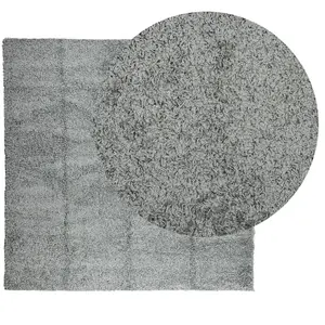 Shaggy Rug PAMPLONA High Pile Modern Green 160x160 cm