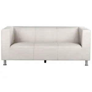 3 Seater Fabric Sofa White FLORO