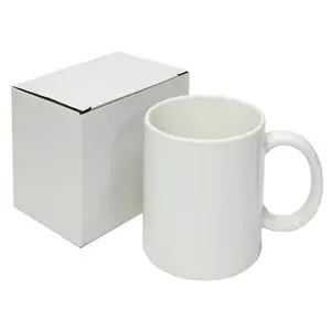 36 White Polymer Coated AAA Mugs With Boxes