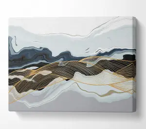 Abstract Layers Of Rock Canvas Print Wall Art - Medium 20 x 32 Inches