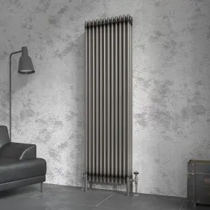 Right Radiators 1800x560 mm Vertical Traditional 4 Column Cast Iron Style Radiator Raw Metal