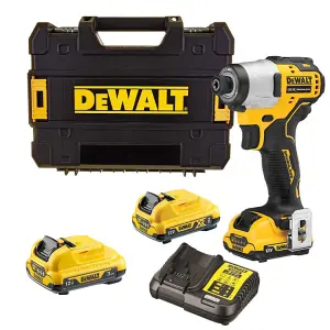 DeWalt DCF801D2 12V XR Brushless Sub Compact Impact Driver x2 2Ah x1 3Ah battery