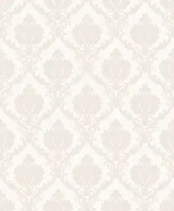 Galerie Italian Classics 4 Off-White Italian Damask Embossed Wallpaper