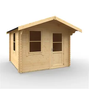 10ft x 12ft (2950mm x 3550mm) Horsforth "The Augusta" 28mm Log Cabin With 2 Opening Windows