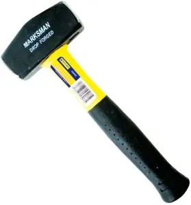 New Drop Forged Stoning Hammer 3lb Short Rubber Handle Comfort Grip Fibreglass