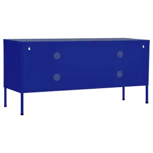 Berkfield TV Cabinet Navy Blue 105x35x50 cm Steel