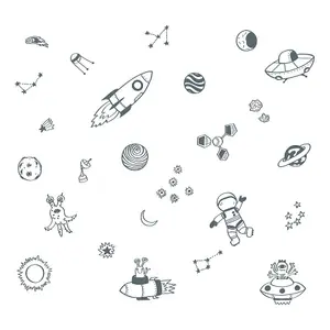 Space Doodles Wall Sticker Pack